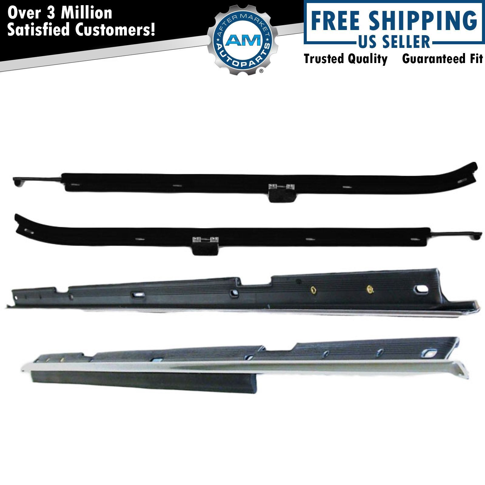 Window Sweeps Felt Seal Front & Rear Outer Belt for Chevy Caprice Impala Sedan