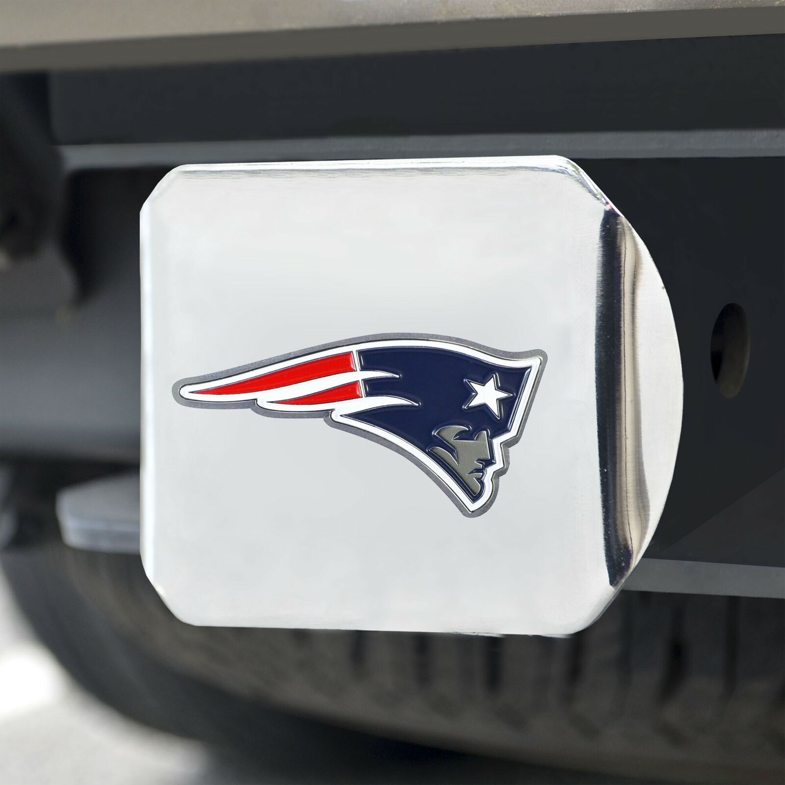 Fanmats 22585 New England Patriots Hitch Cover - 3D Color Emblem