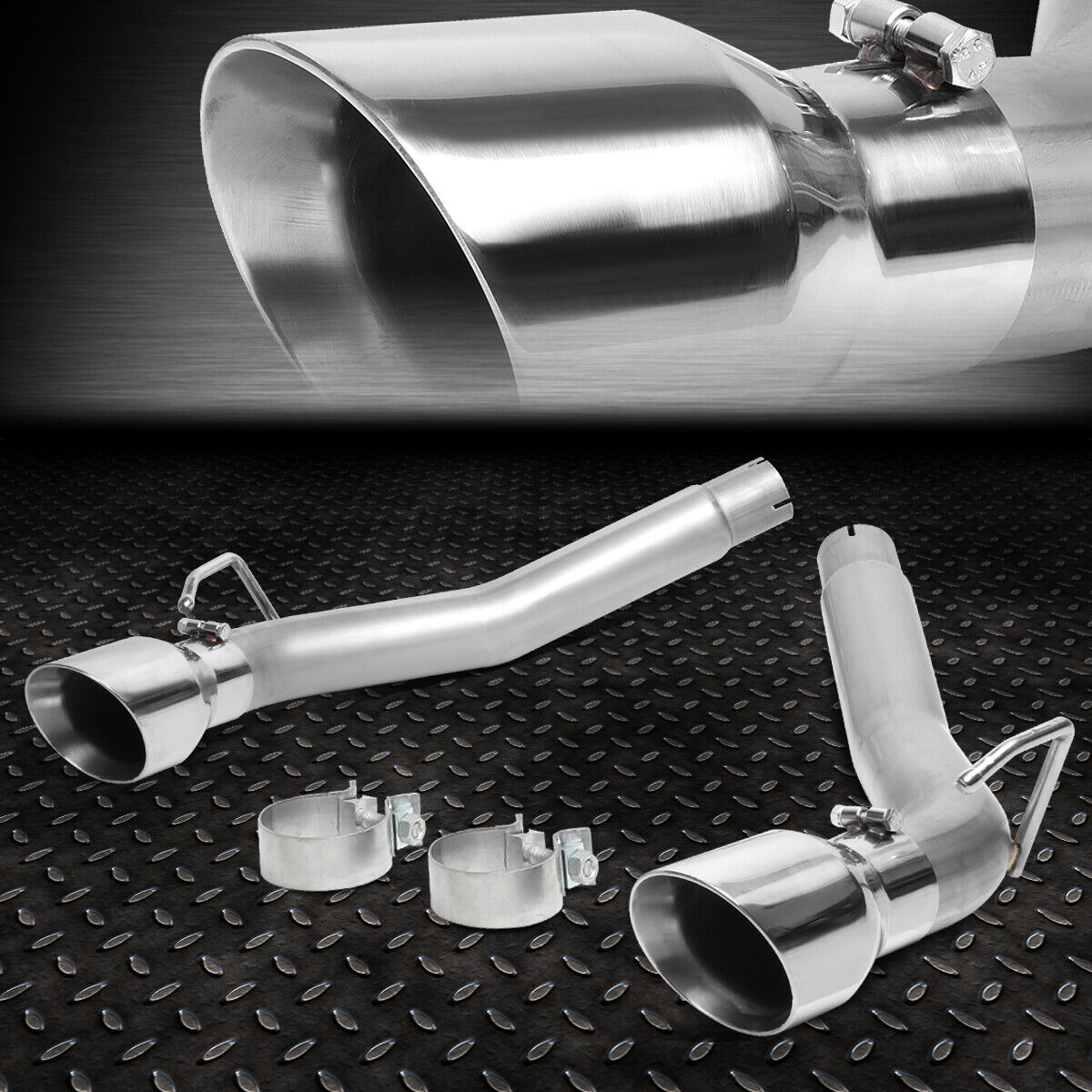 FOR 10-15 CHEVY CAMARO 6.2L AXLE CAT BACK EXHAUST SYSTEM W/4.5