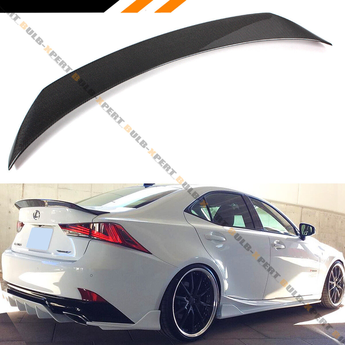 FOR 2014-2020 LEXUS IS200t IS250 IS350 AR STYLE CARBON FIBER TRUNK SPOILER WING