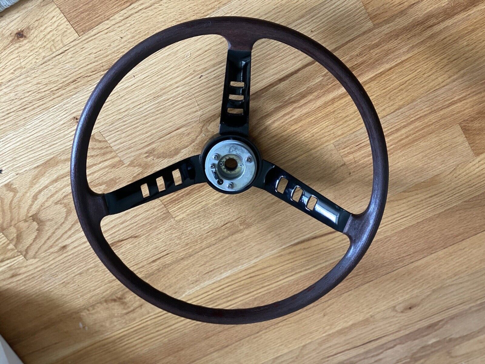 Restored Datsun 240Z steering wheel