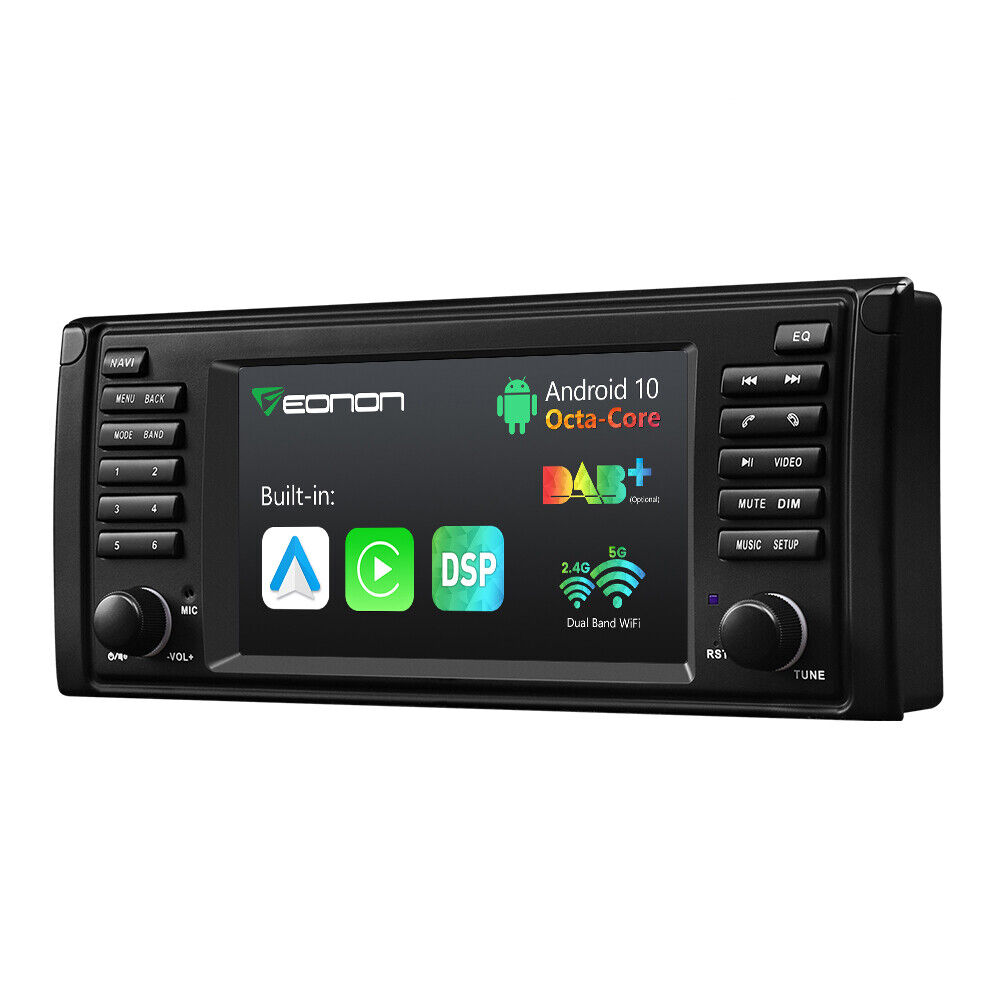 For BMW E39 525i 530i 540i Android 10 Indash Car Stereo Radio GPS Navigation DSP