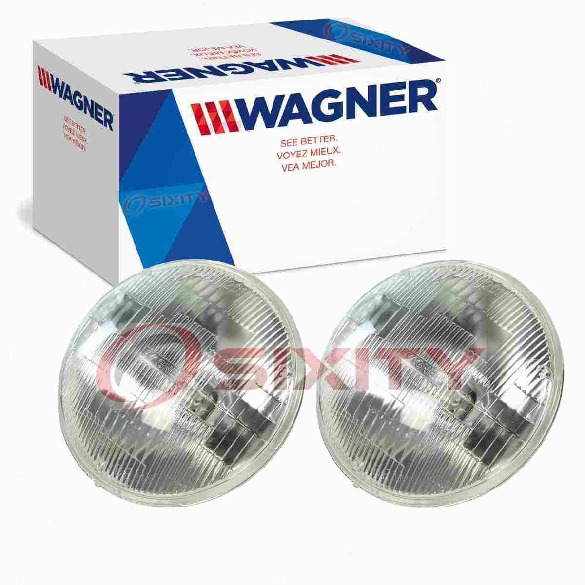 2 pc Wagner Low Beam Headlight Bulbs for 1958-1982 Chevrolet 3100 3B 3C 3D sn
