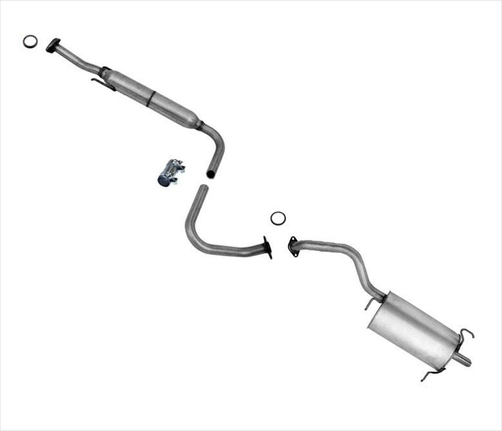 Front & Rear Muffler Pipe and Gasket Exhaust System For Sentra 07-12 2.0L