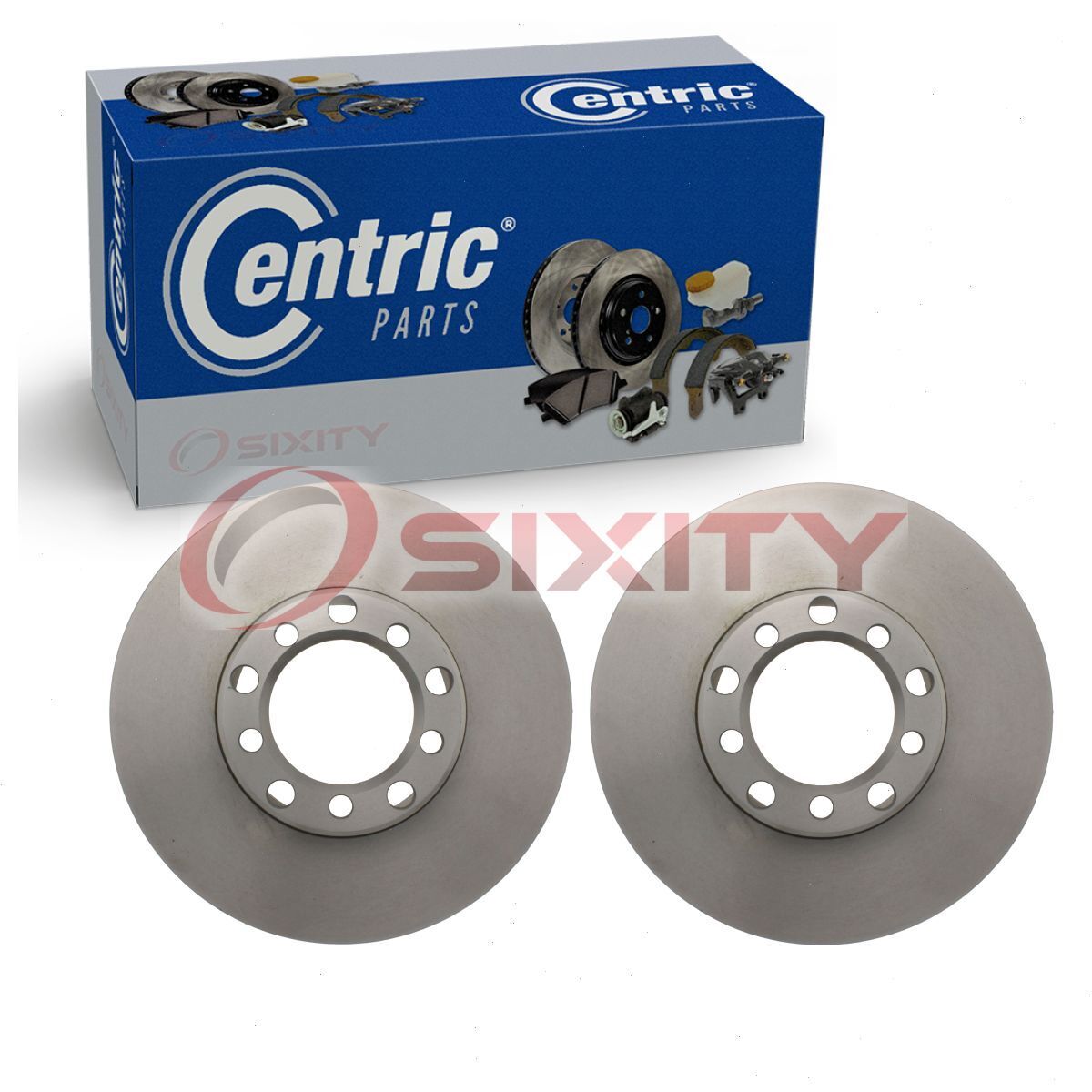 2 pc Centric Front Disc Brake Rotors for 1984-1985 Mercedes-Benz 500SEL nv