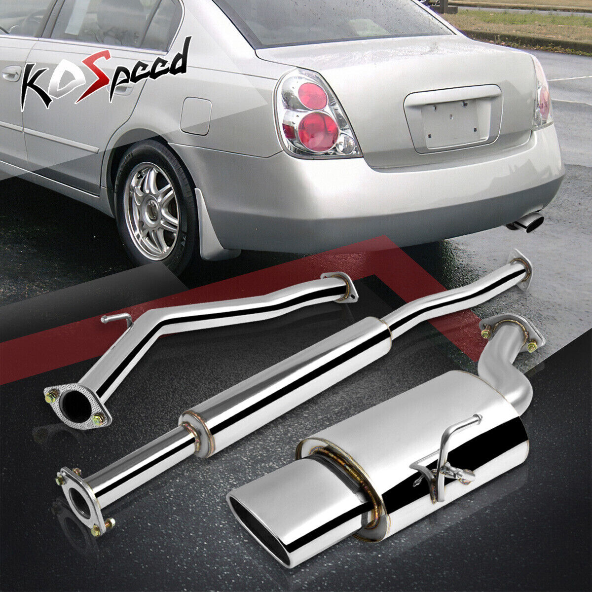 STAINLESS STEEL PERFORMANCE CATBACK EXHAUST SYSTEM FOR 02-06 NISSAN ALTIMA 2.5L