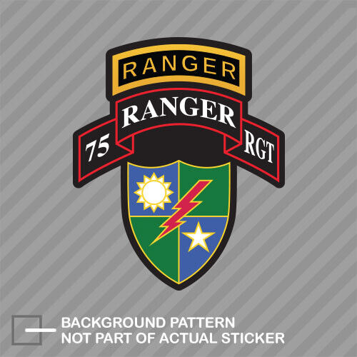 75th Ranger Regiment Insignia Sticker Decal Vinyl battalion sleeve rangers