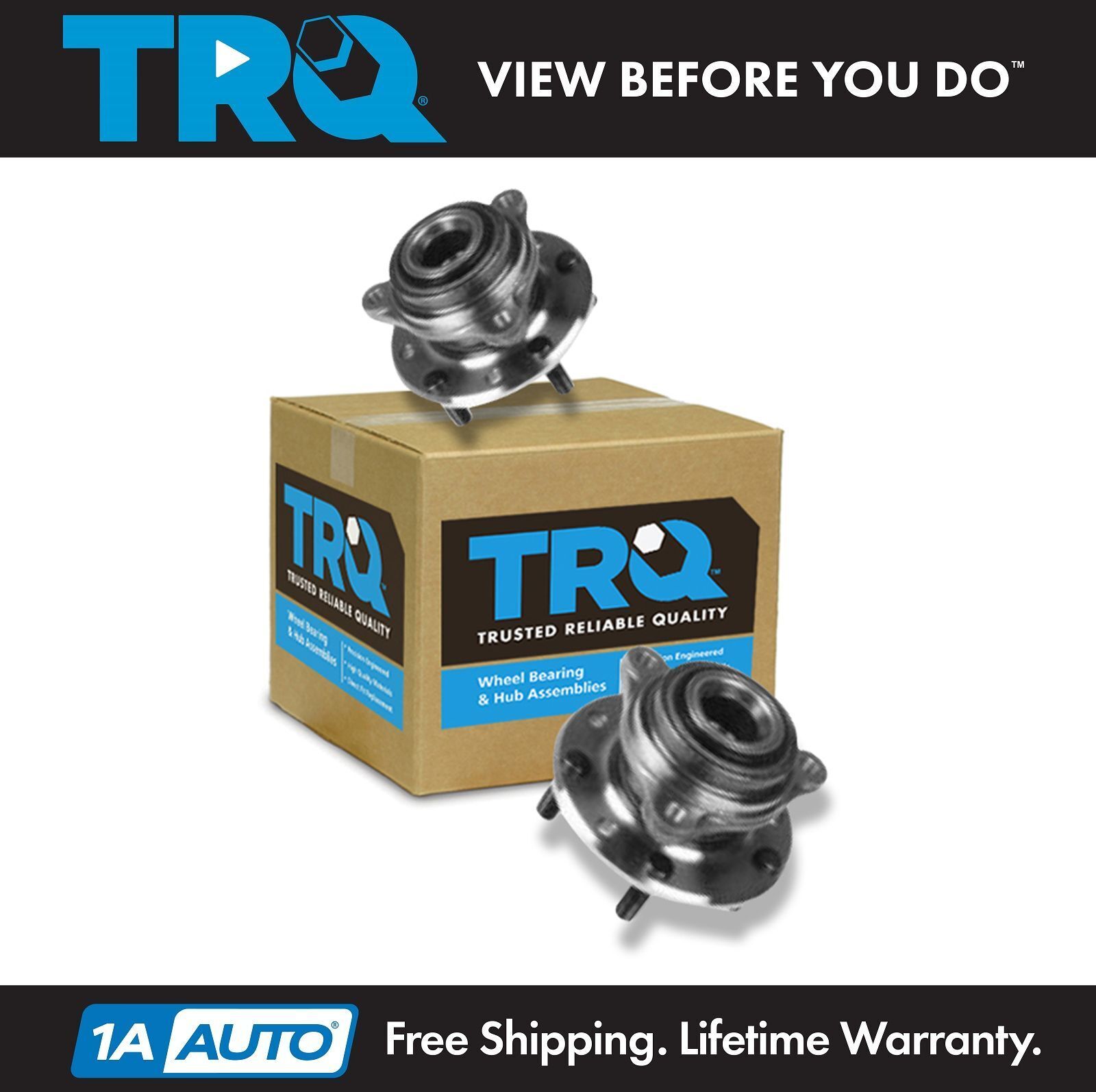 TRQ Wheel Hub & Bearing Pair for Blazer S10 Jimmy S15 Pickup Truck Seville