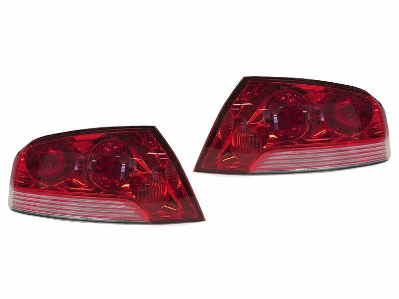 DEPO JDM Evo 7 OE-Style Red/Clear Tail Light For 03-06 Mitsubishi Lancer Evo 8/9