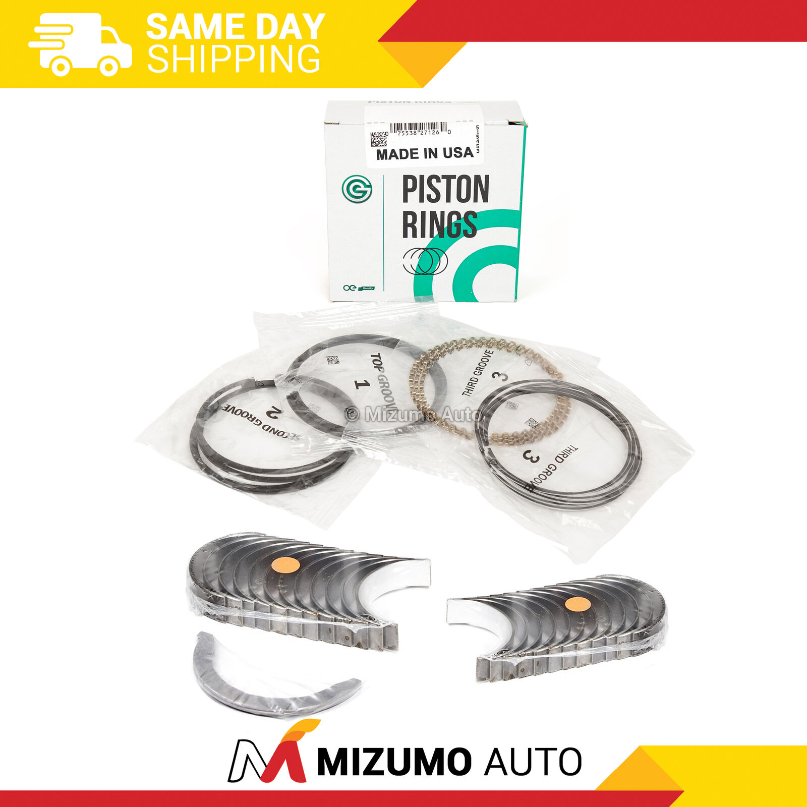 Piston Rings Main Rod Bearings Fit 89-97 Suzuki Samurai Swift Geo Metro 1.3 G13A