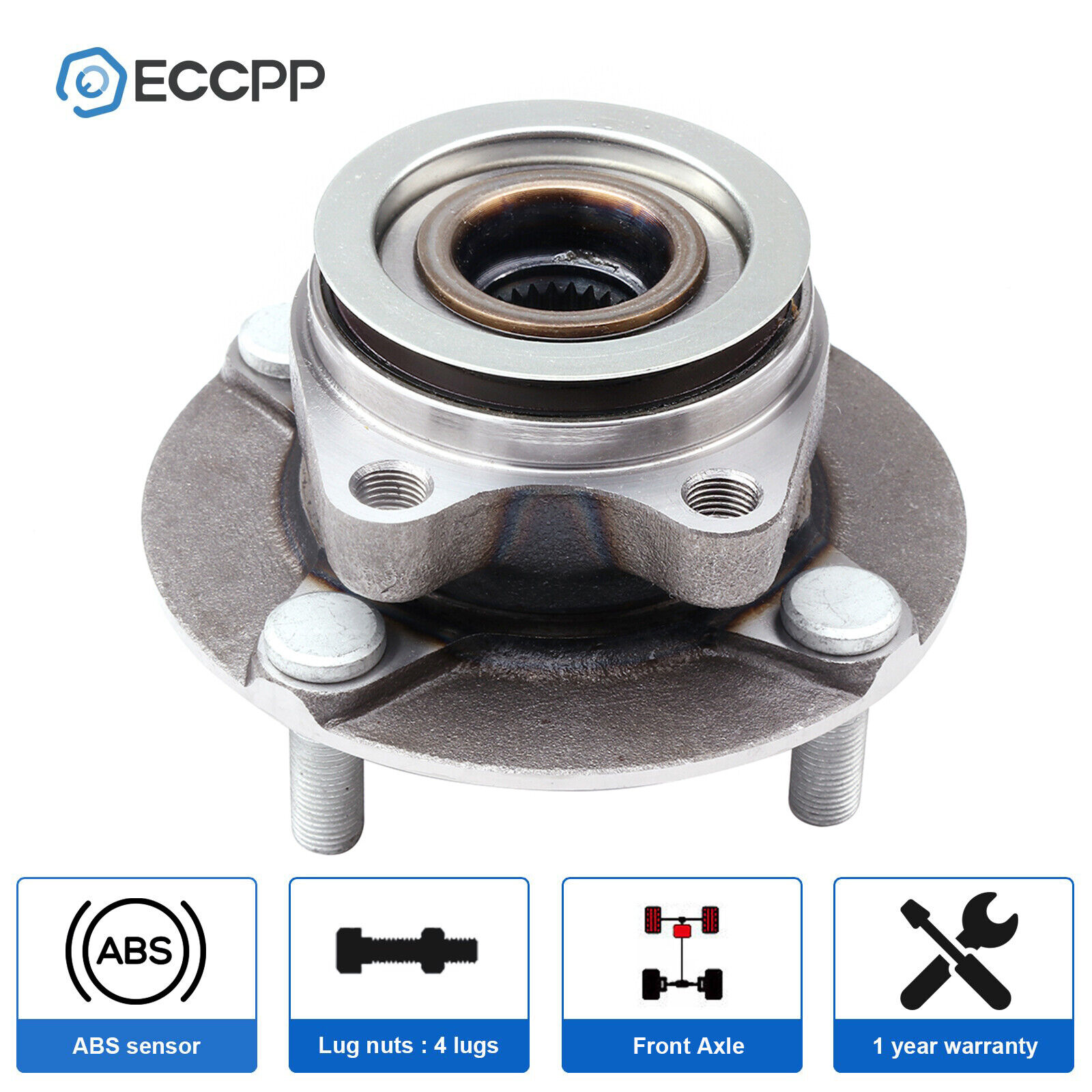 1Pc Wheel Hub Bearing Front FWD For Nissan Cube 2009 2010 2011 2012 2013 2014