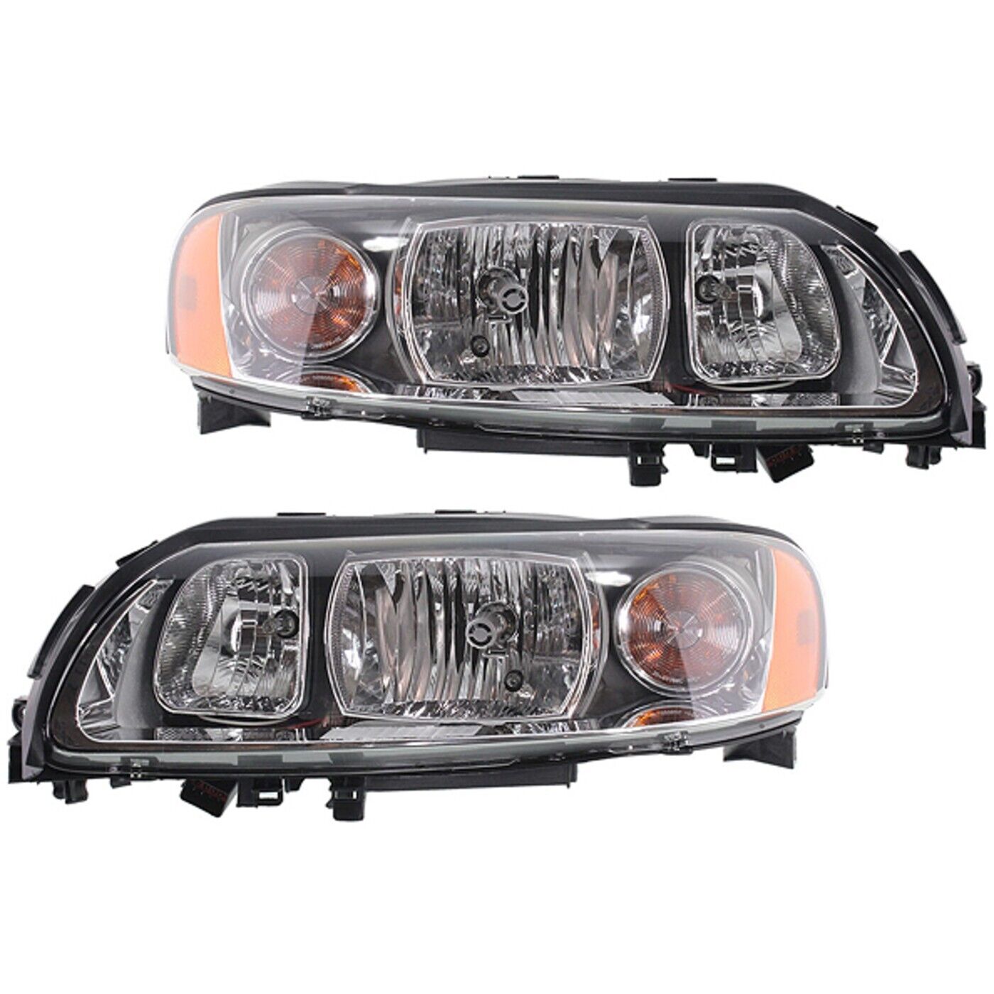 Headlight Asembly Set For 2005 2006 2007 Volvo V70 XC70 Left and Right With Bulb