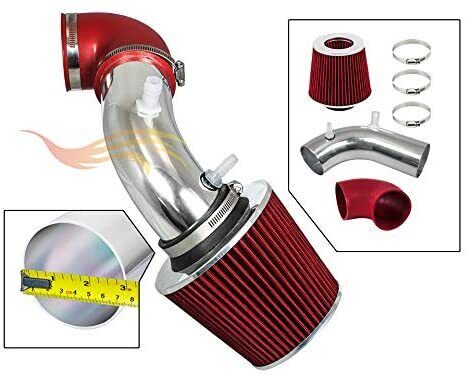 RED SHORT RAM INTAKE Compatible For 11-18 TAURUS SHO TURBOCHARGED 3.5L V6