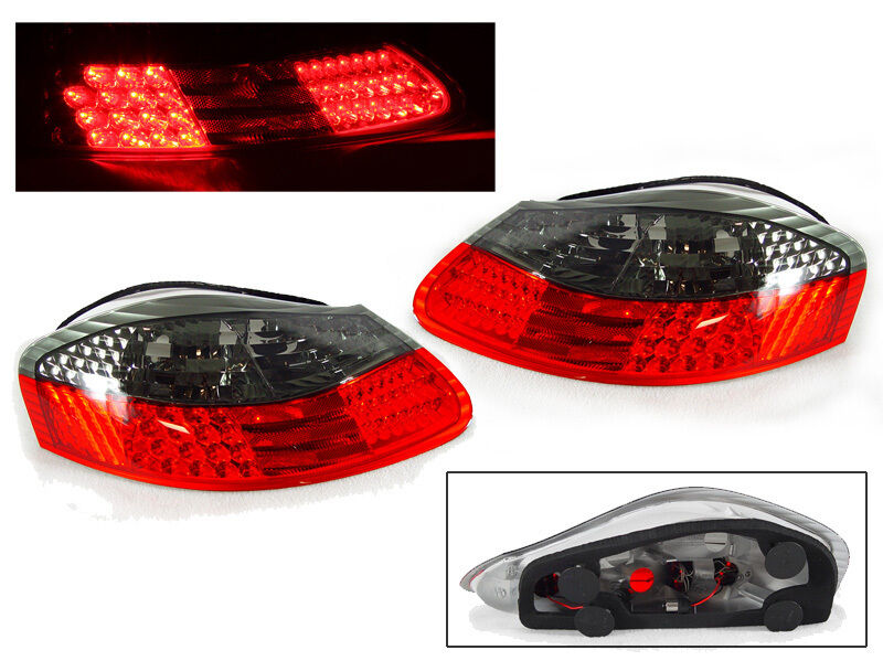 Euro Red / Smoke LED Tail Light Lamp Pair For 97-04 Porsche Boxster 986 Roadster