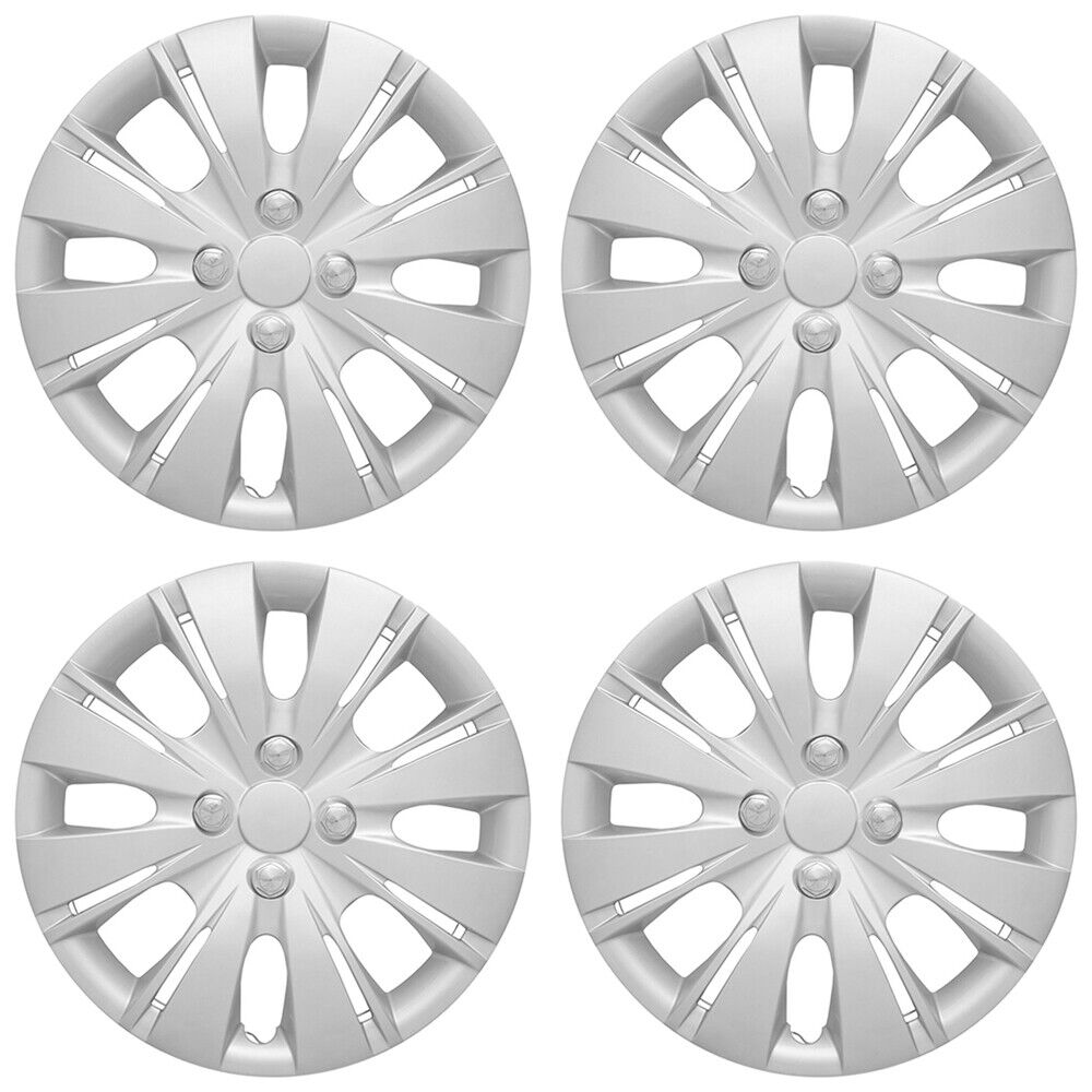 4 New 2012-15 Toyota Yaris 15' hubcaps Wheel Rim Covers Snap On 4 Bolt Lug Hubs