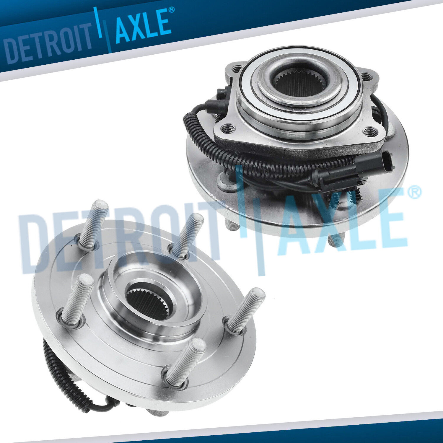 Pair Front Wheel Bearings and Hubs for Chrysler Pacifica Grand Caravan Voyager