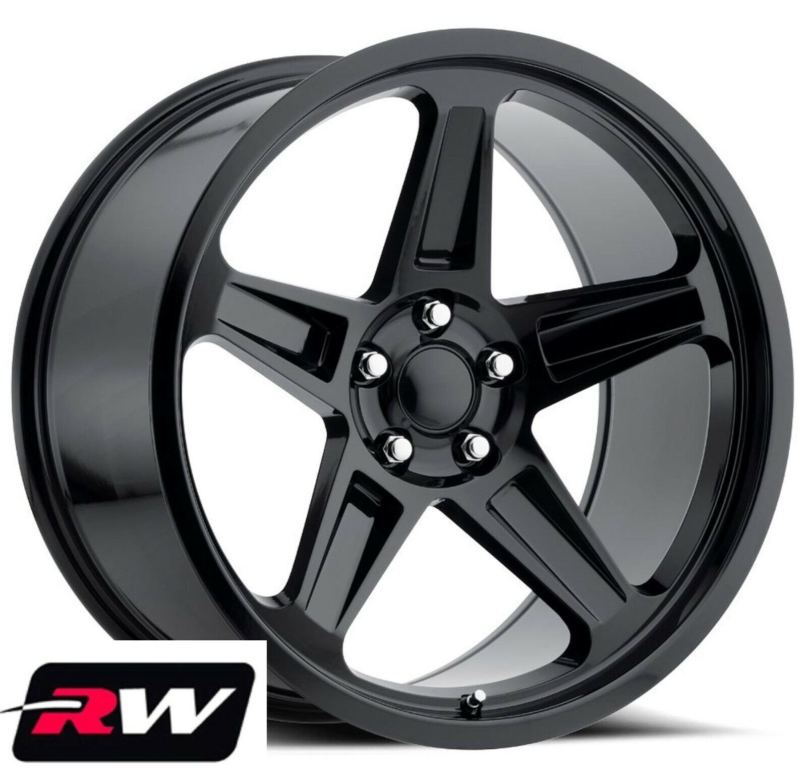 20x9.5 / 20x10.5 fits Challenger SRT Demon Style Wheels Gloss Black Rims