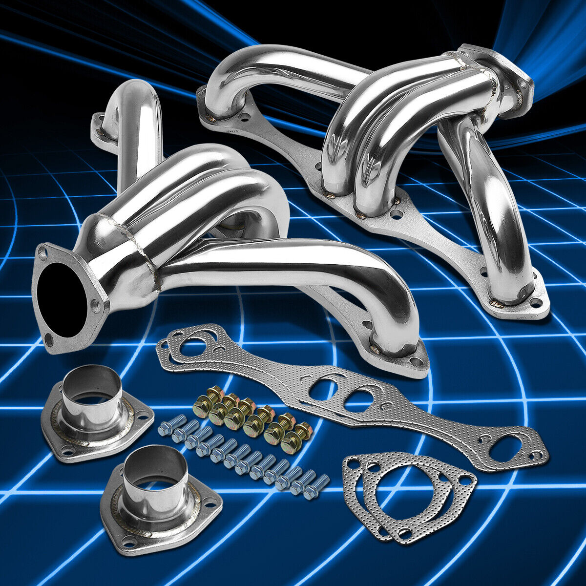 For Chevy Small Block Hugger 283/305/327/350/400 Shorty Header Manifold Exhaust