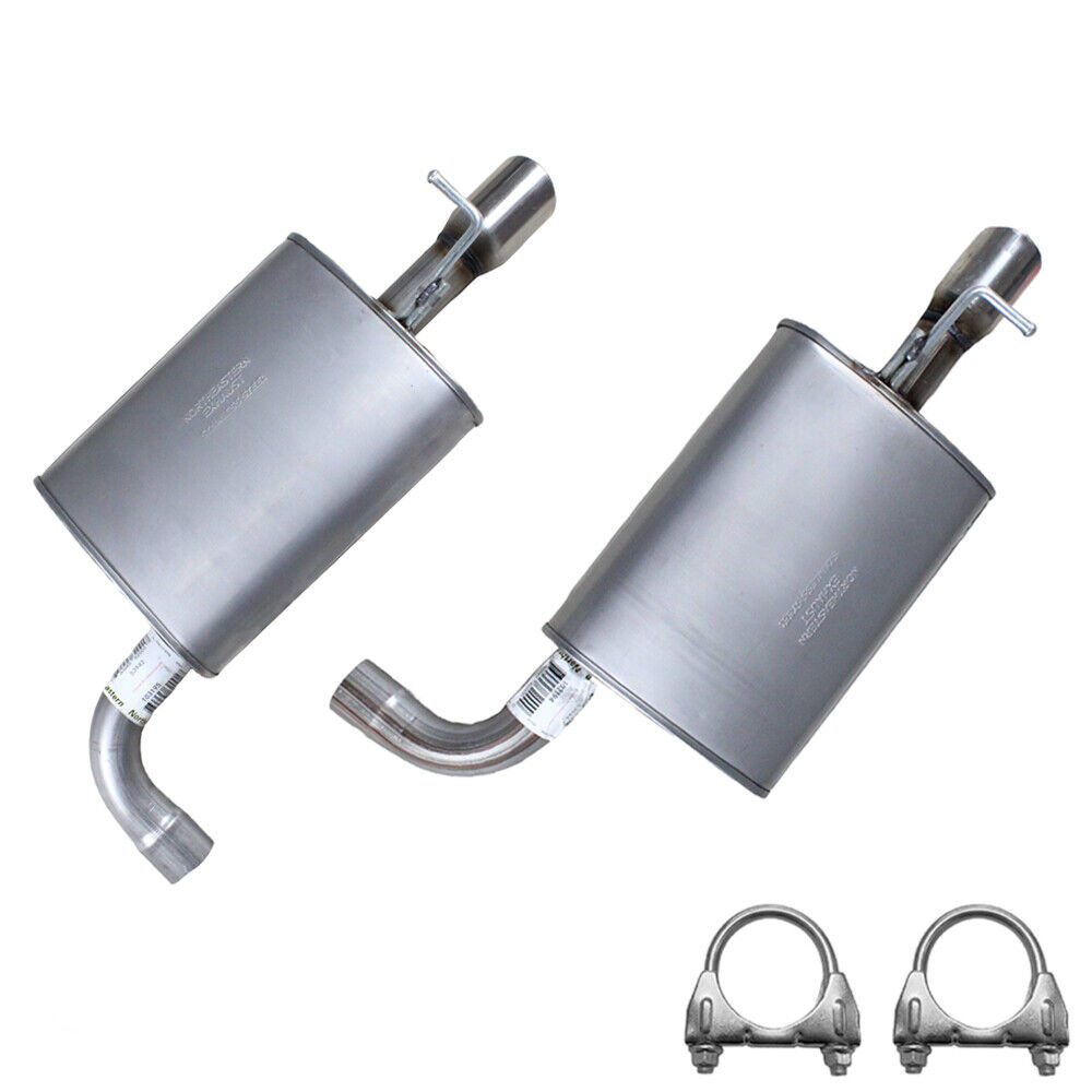 Stainless Steel Pair of Muffler Exhaust kit fits: 2011-2015 Ford Explorer 3.5L