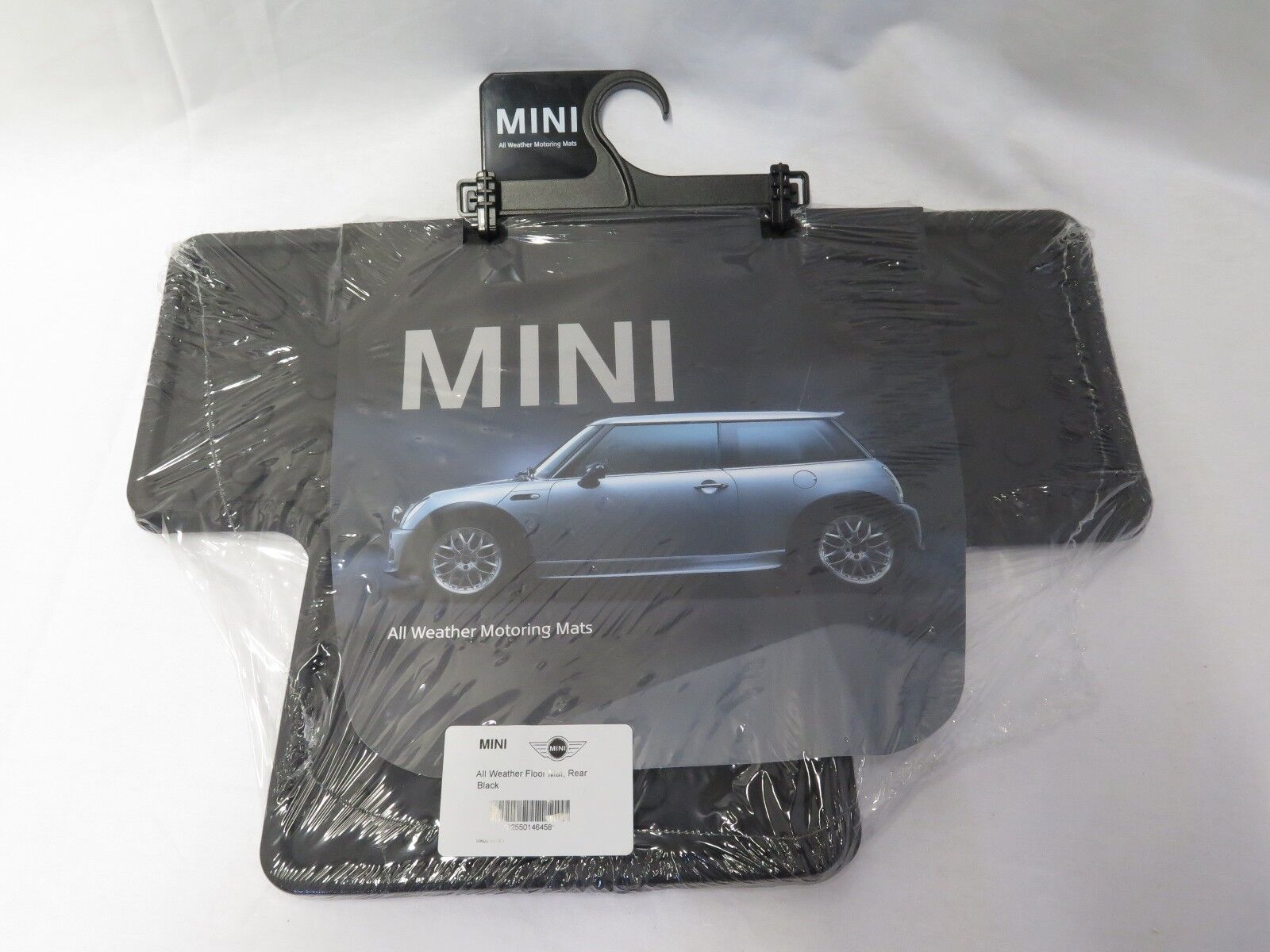 OEM Mini Cooper R50 R53 Black Rubber Floor Mats Rear 82550146458
