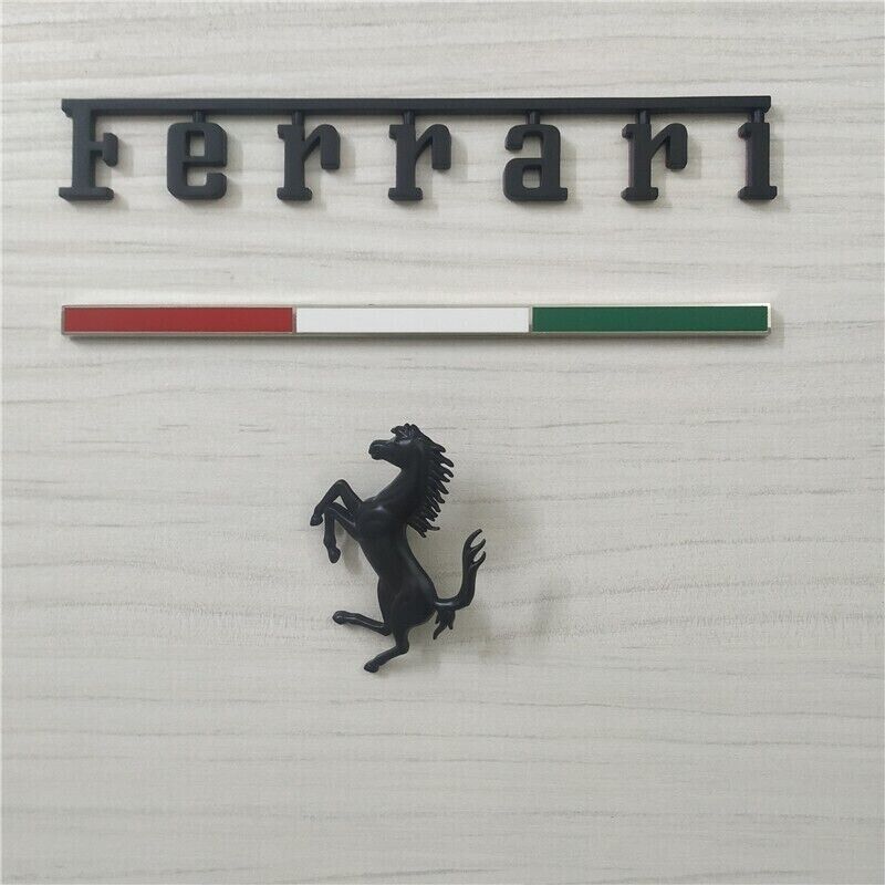 Ferrari 296GTB Italy badge&Rear Horse Badge Script Brand New