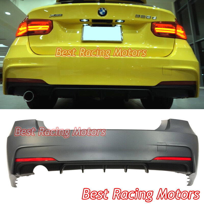 Performance Style Rear Bumper (1 Outlet) [1 Tip / Outlet] Fit 14-18 BMW F31 328d