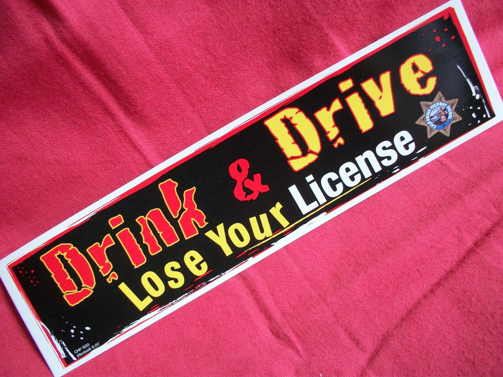 Drink & Drive Lose Your License Sticker Decal 