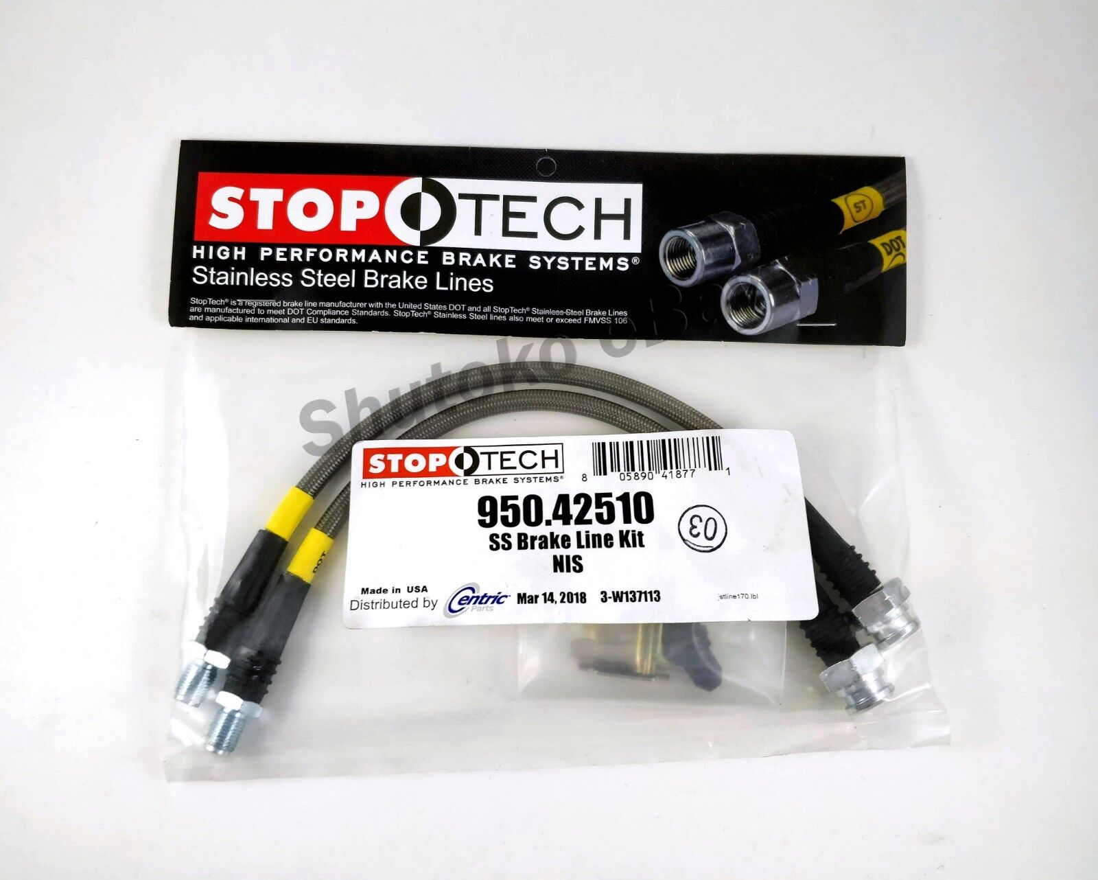 STOPTECH SS BRAIDED REAR BRAKE LINES FOR 89-98 NISSAN 240SX w/ 300ZX CALIPERS