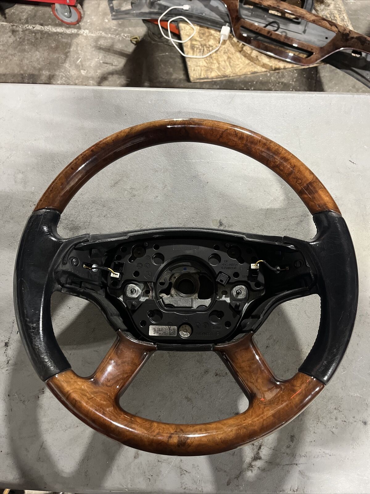 07-10 Mercedes W221 S550 CL550 Steering Wheel Wood Trim Paddle Shifters OEM