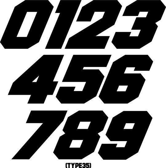 CUSTOM MOTORCYCLE NUMBER PLATE RACING DECALS STICKERS SUPERCROSS SUPERBIKE TRIAL