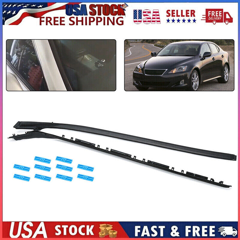 For Lexus IS250 IS350 Windshield Moulding Kit w\Clips Left & Right 2006-2013