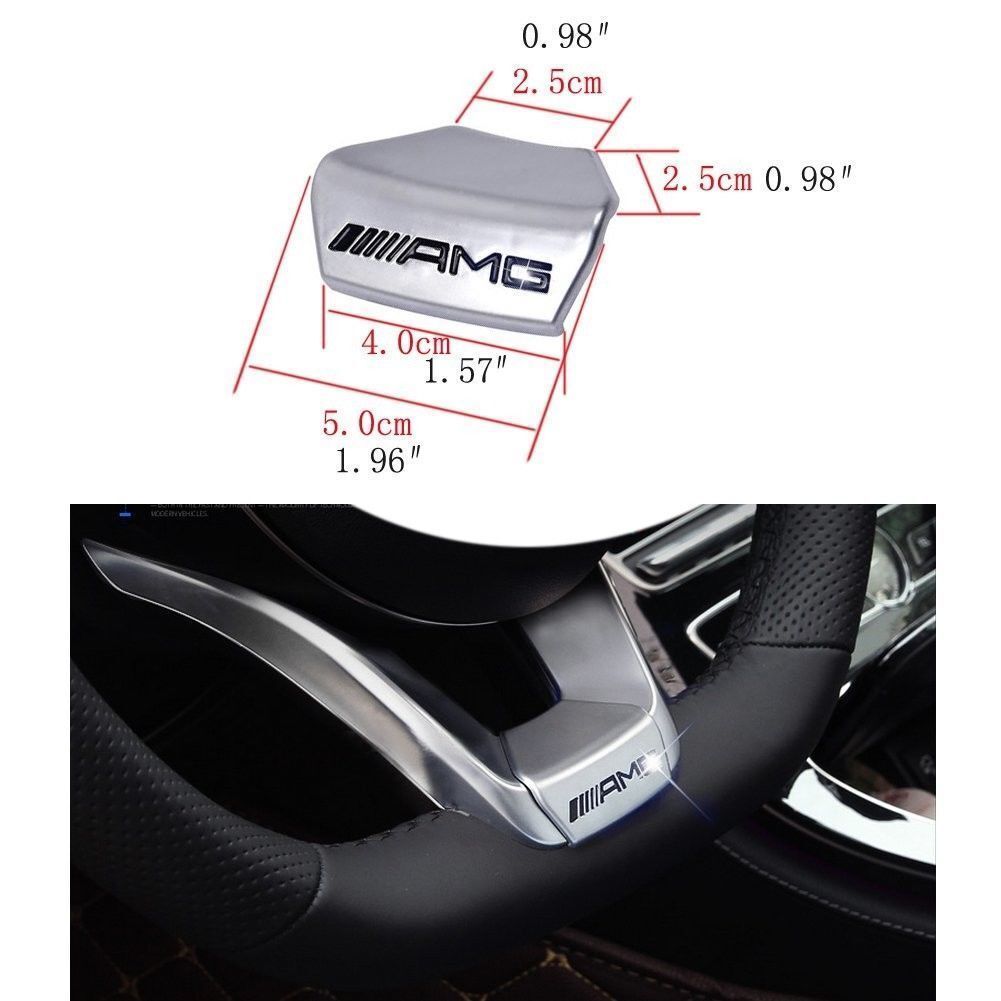 AMG Steering Wheel Emblem Decal Sticker Badge Decoration Logo For Mercedes-Benz