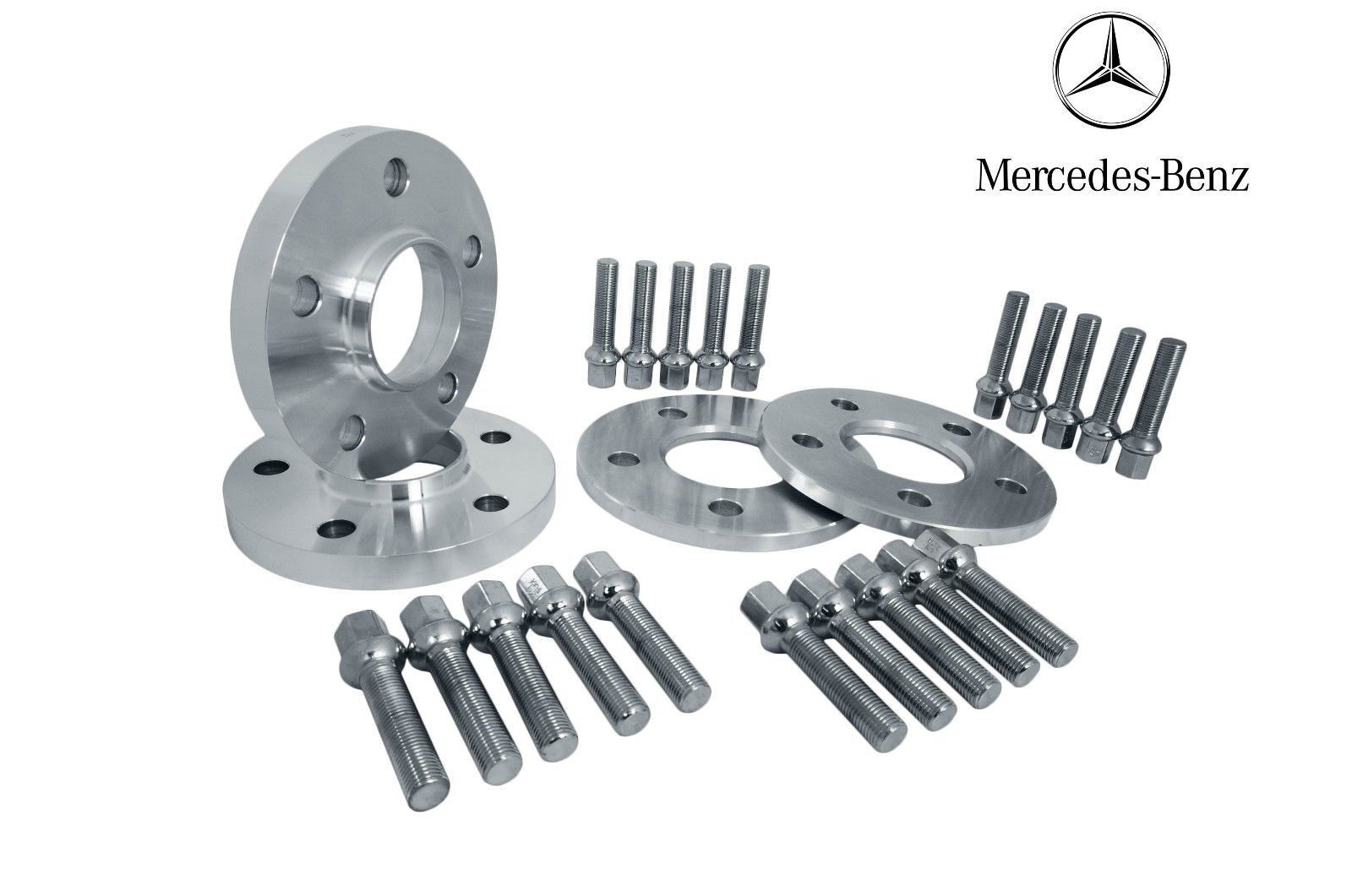 4 Pc Set Mercedes Benz 5x112 mm Hub-Centric Wheel Spacers 66.56 W/ Ext Lug Bolts
