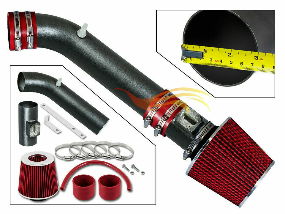 BCP RW RED For 06-08 Infiniti M35 3.5L V6 Air Intake Kit System +Filter