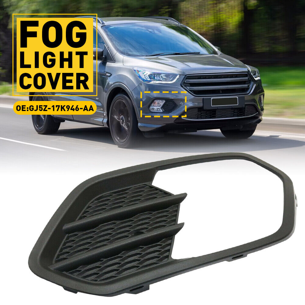 Front Right Bumper Fog Light Grille Bezel Cover For 2017-2019 Ford Escape Kuga