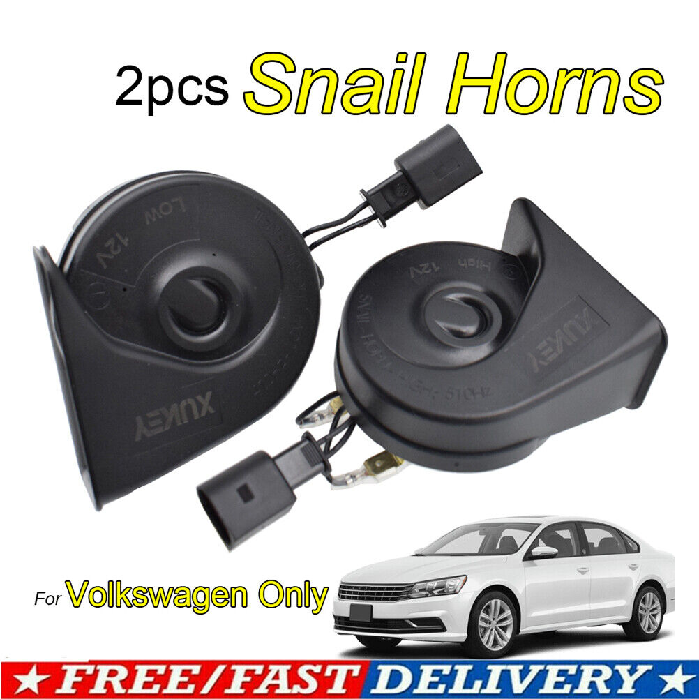 US 410/510Hz  High Low Pitch Snail Horn For VW Passat Polo Golf Jetta T5 Phaeton