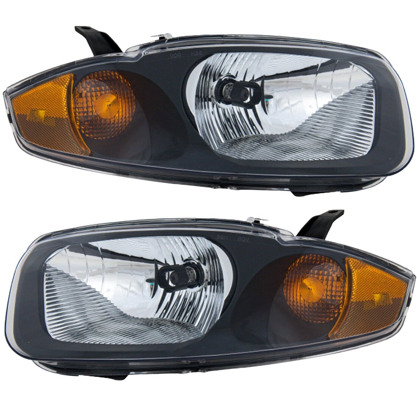 Halogen Headlight Set For 2003-2005 Chevy Cavalier Left & Right w/ Bulb(s) Pair