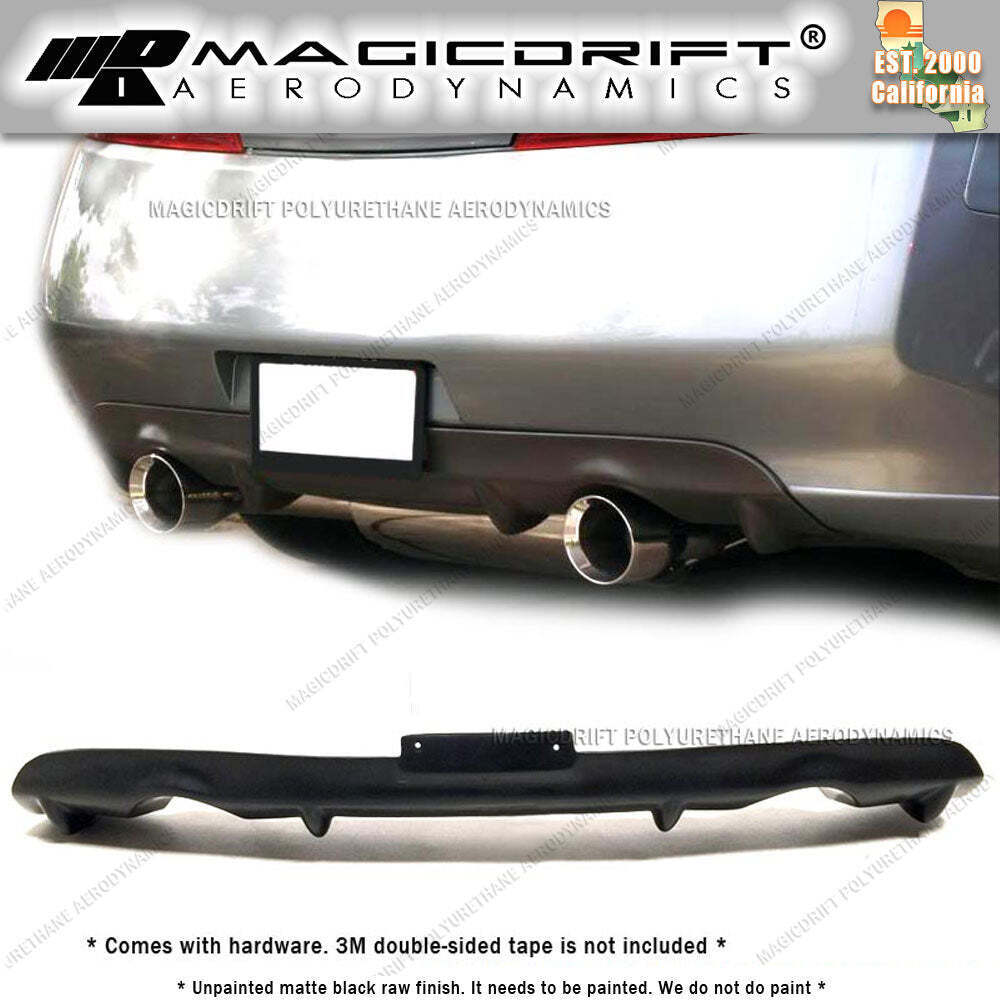 For 03-06 Infiniti G35 Coupes NSMO JDM Rear Bumper Lower Diffuser Lip Urethane