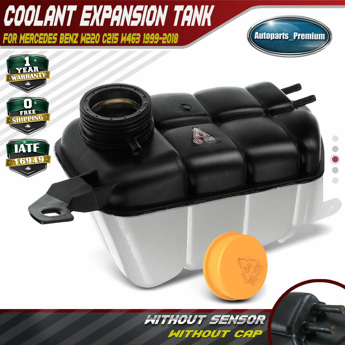 Coolant Expansion Tank for Mercedes-Benz W220 C215 W463 CL G S65 AMG 2205000049