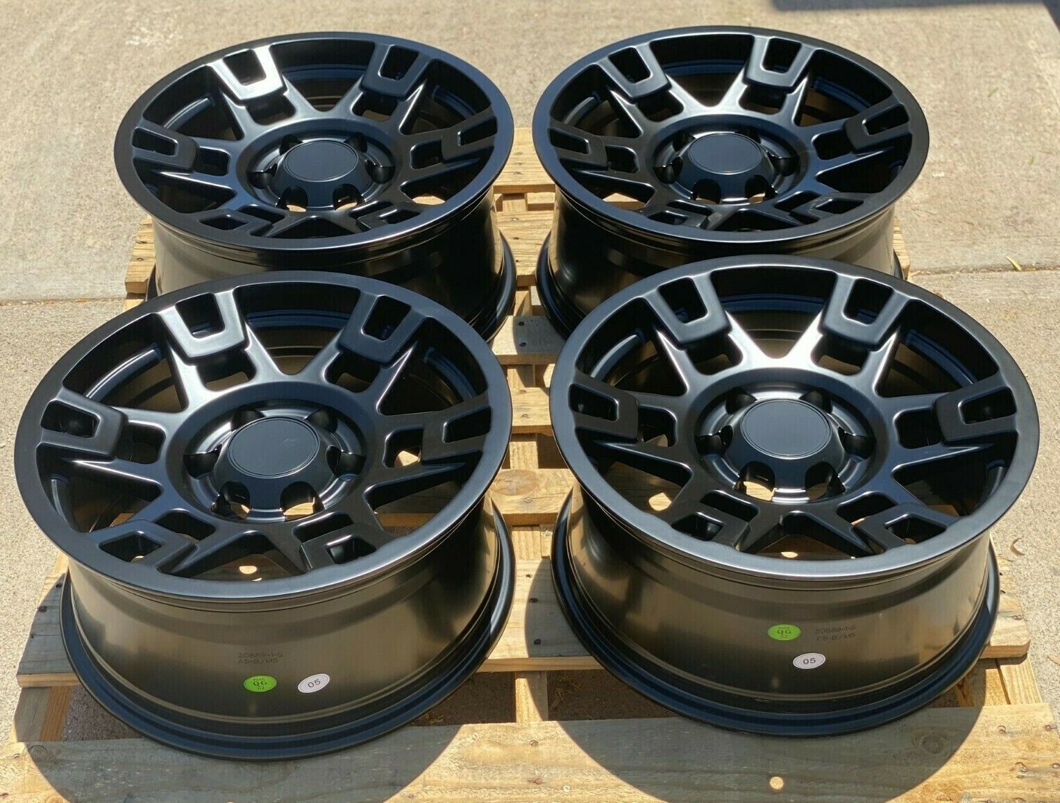 17x8 Matte Black Wheels Fits Toyota 4Runner Tacoma FJ 17 Inch 6x139.7 +5 Rims