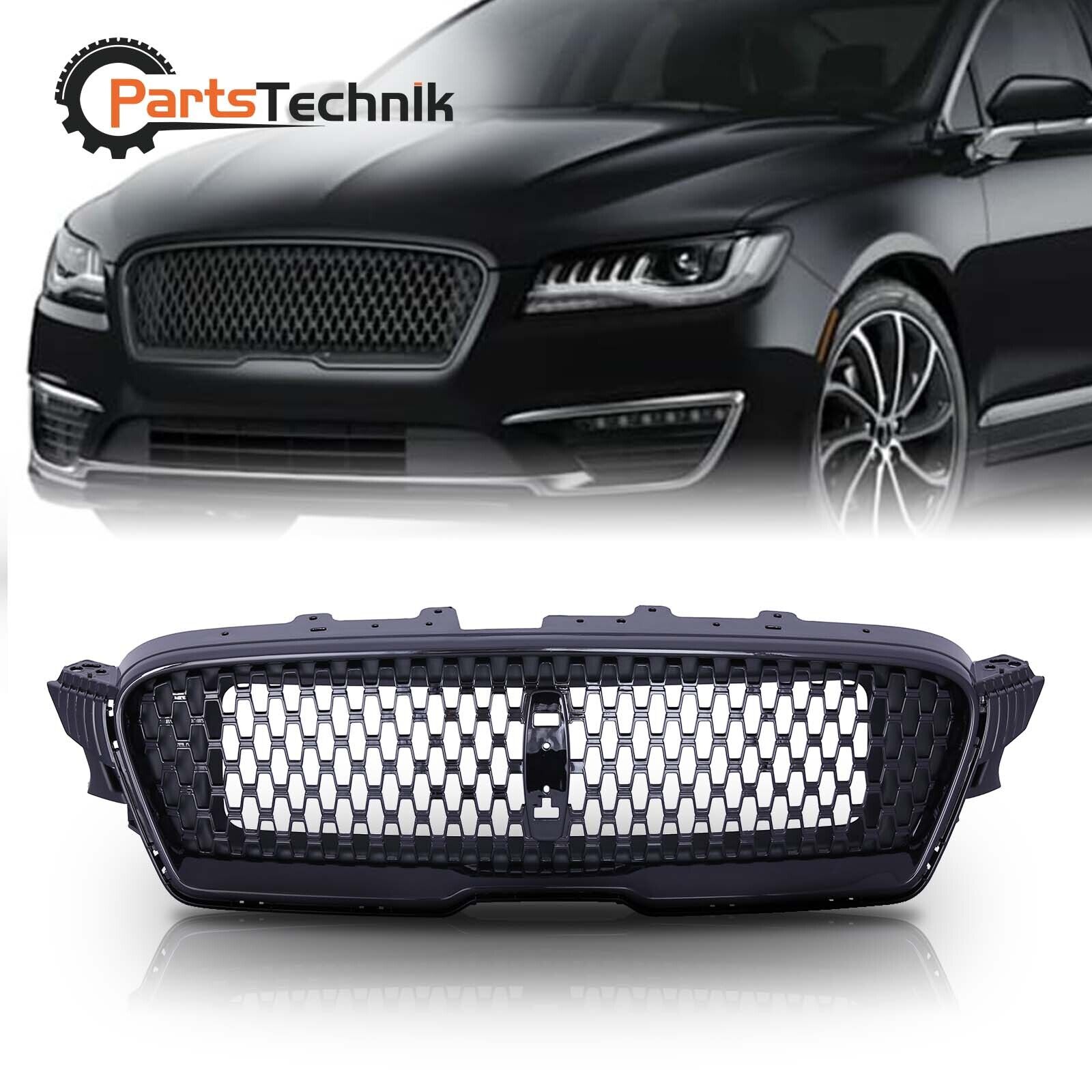 For 2017-2019 Lincoln MKZ Front Upper Grille Bumper Grille Black HP5Z-8200-AA