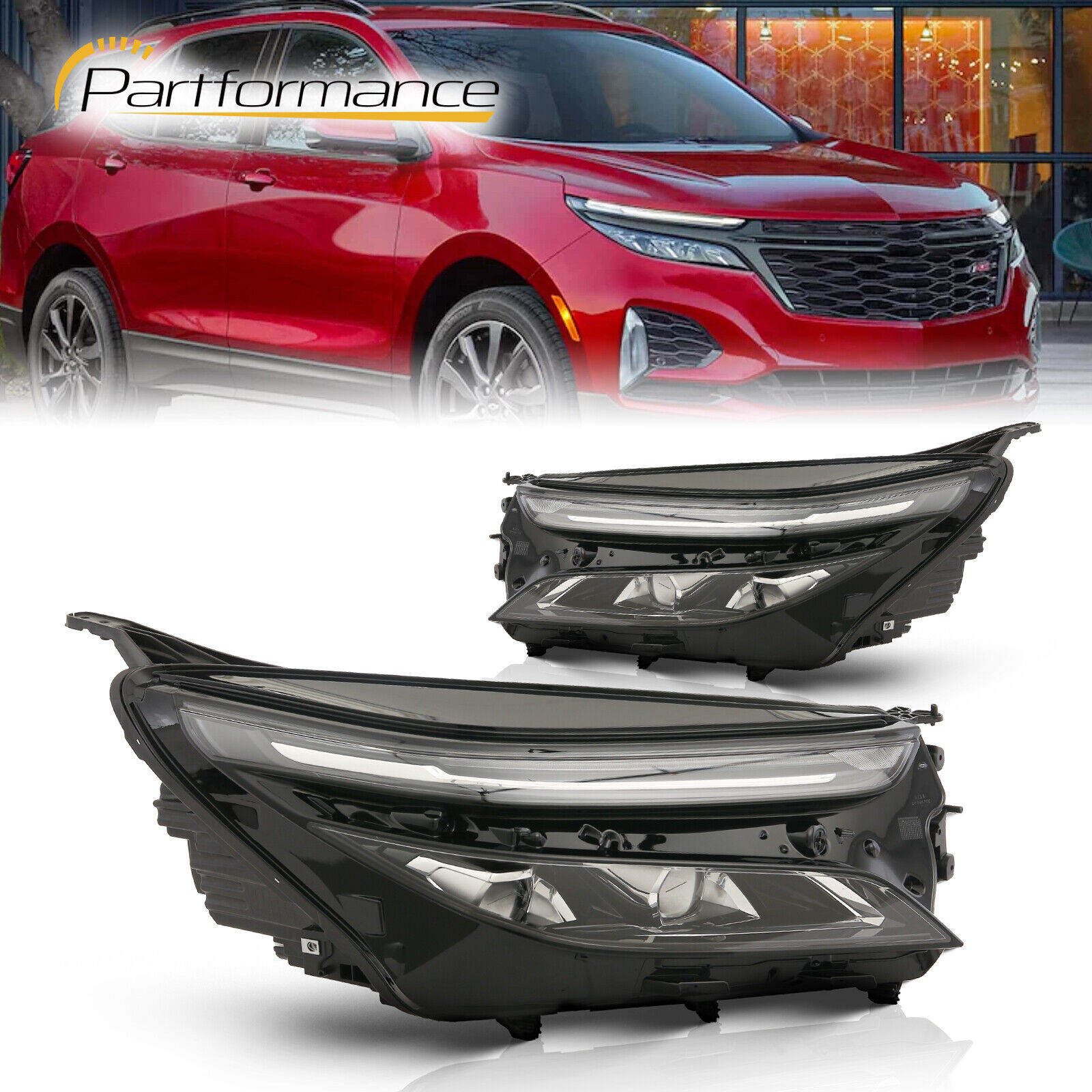 For 22-23 Chevy Equinox Premier Full LED Headlight W/Projector Left & Right Side