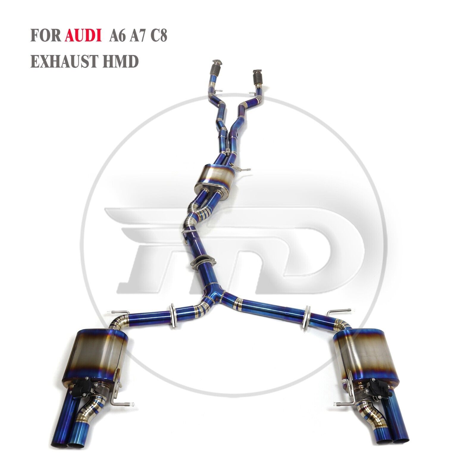 HMD Exhaust Pipe for Audi A6 A7 C8 3.0T fit for RS Style Diffuser RS6 RS7