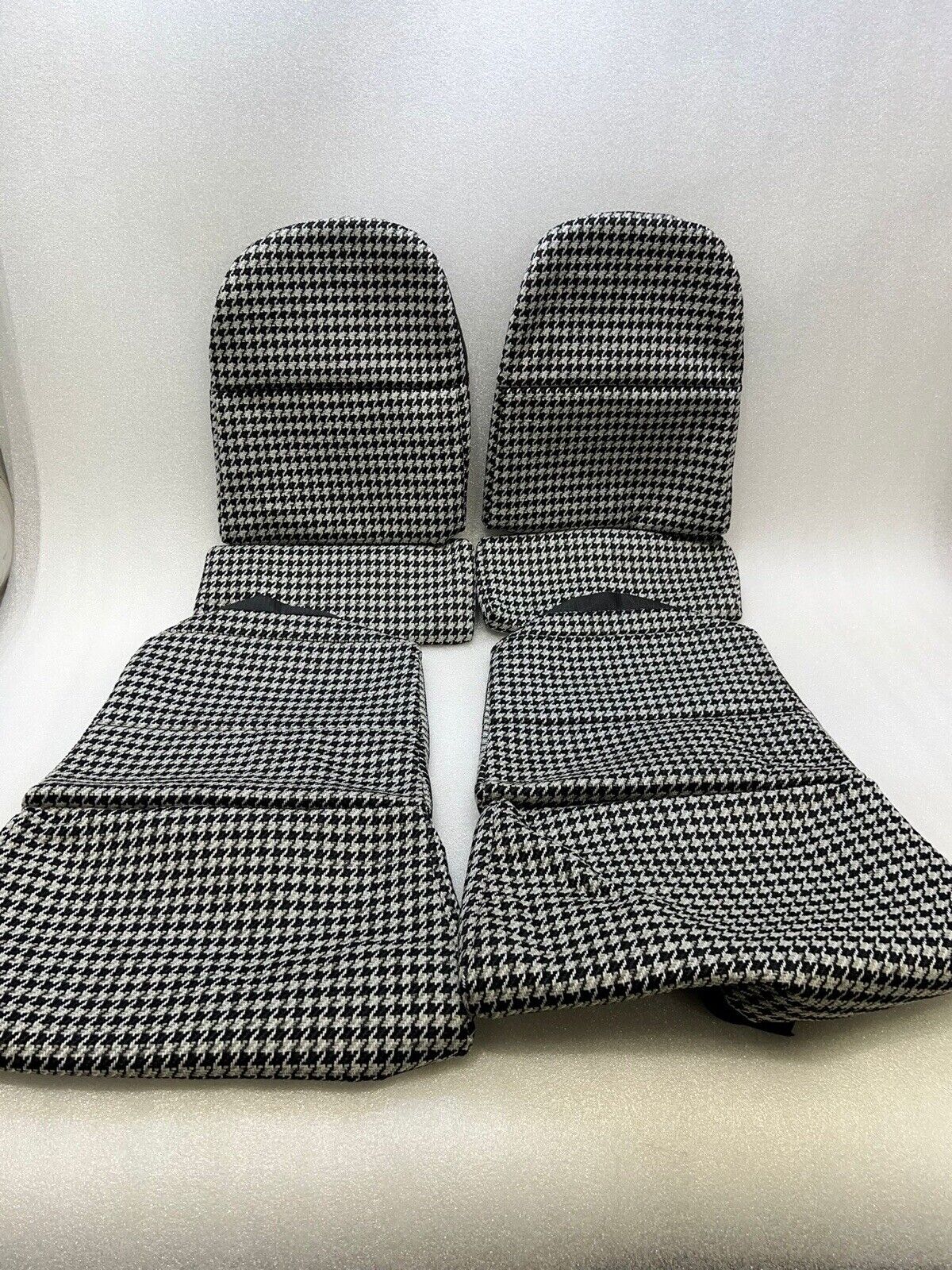 PORSCHE 911 997 GT3RS FOLDING CARBON BUCKET SEAT COVER SET GT3 HOUNDSTOOTH CLOTH