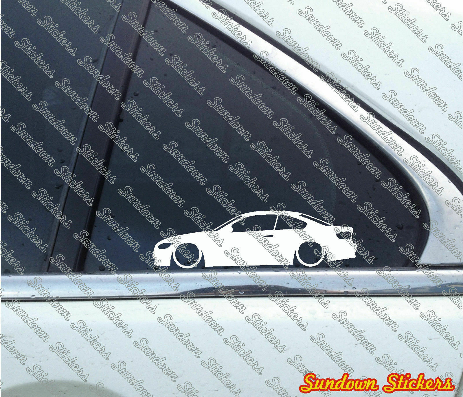 2X Lowered car stickers - for Bmw E92 330i, 330d,320d 3-series Coupe | L28