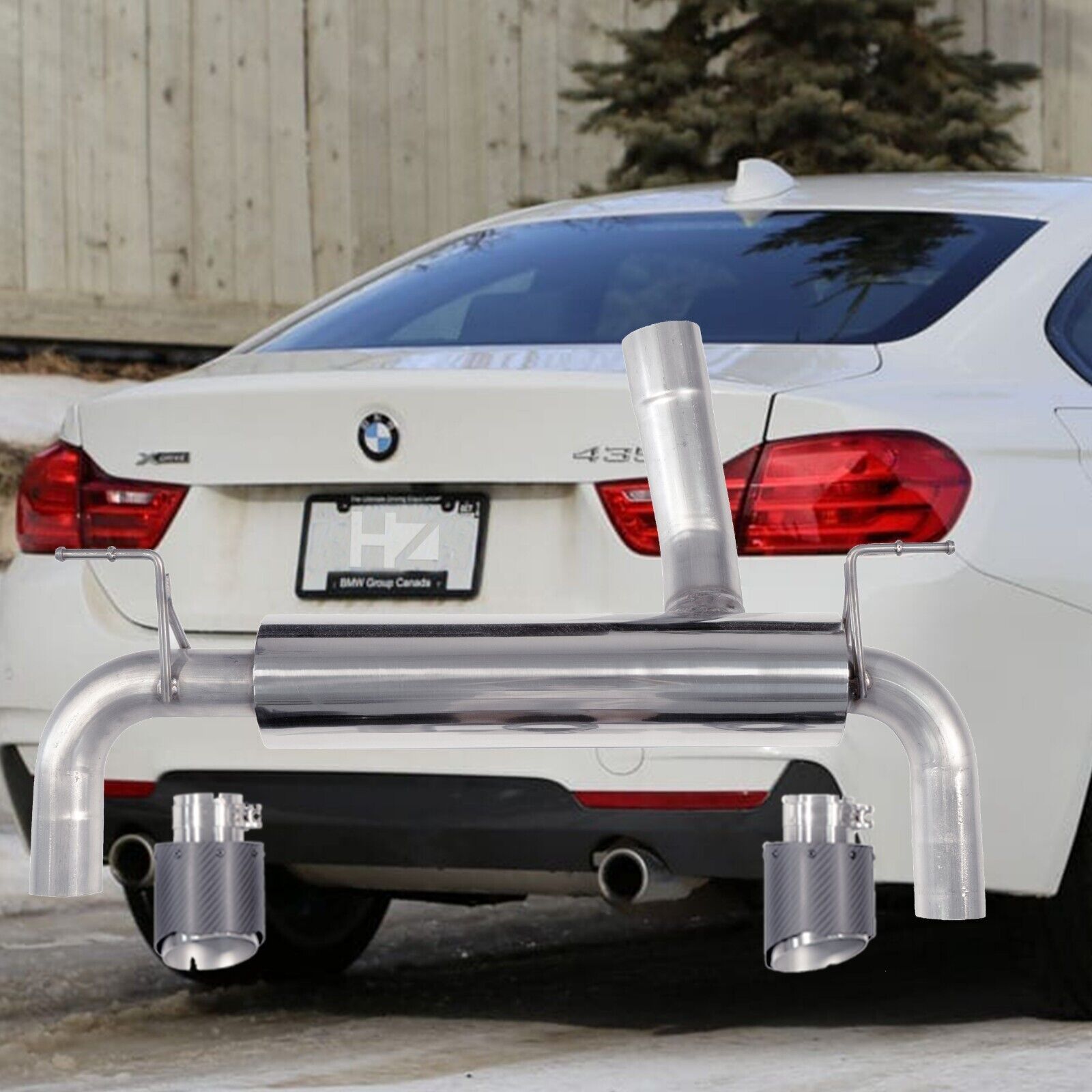 AXLE BACK EXHAUST MUFFLER FOR 12-15 BMW 335i / XDrive F30 Stainless Steel