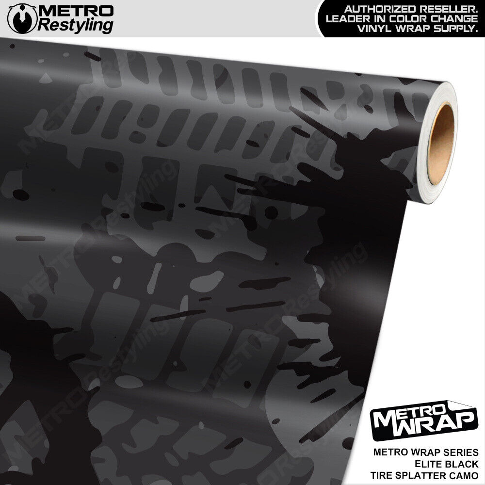 Metro Wrap Tire Splatter Elite Black Premium Vinyl Film