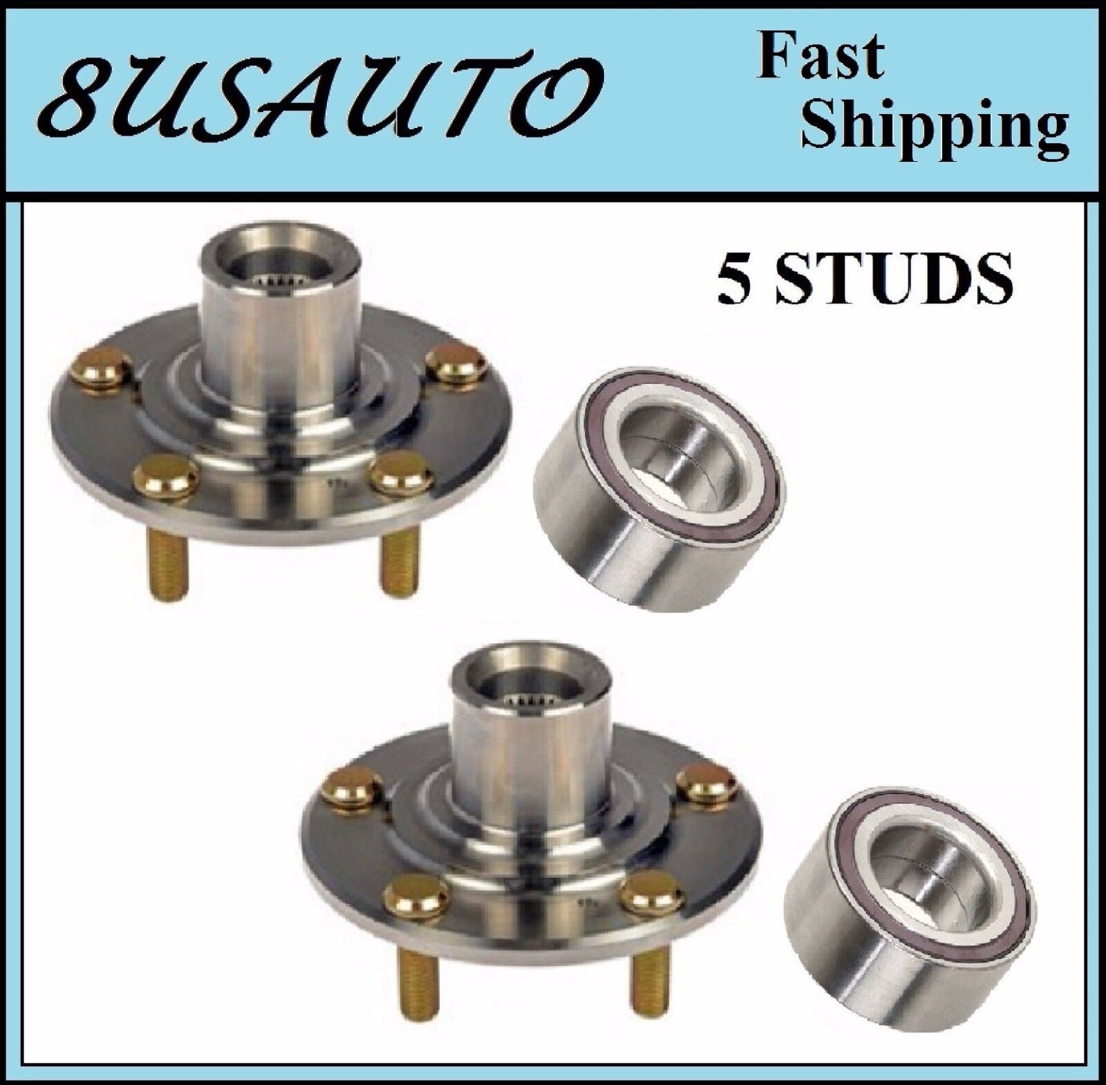 Front Wheel Hub & Bearing Fit ACURA TSX 2004-2008 (PAIR)