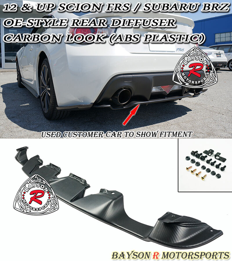 Fits 12-16 Scion FR-S Toyota 86 / 12-21 BRZ OE-Style Rear Diffuser (Carbon Look)