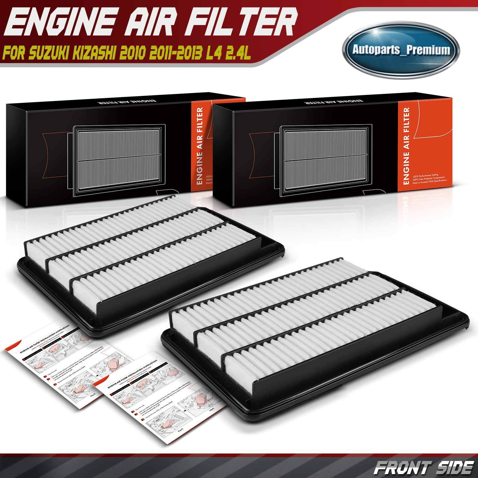 2x Engine Air Filter for Suzuki Kizashi 2010 2011 2012-2013 L4 2.4L 1378057L00